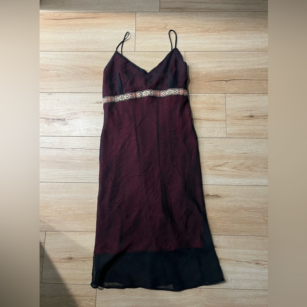Y2K Gemini USA - Black Red Slip Dress Evening Gown
